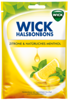 WICK Zitrone & natürliches Menthol Bonb.m.Zucker