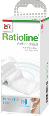 RATIOLINE acute 10 cmx1 m Verbandmull gerollt