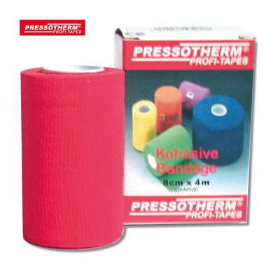 PRESSOTHERM Kohäsive Bandage 8 cmx4 m rot