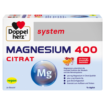DOPPELHERZ Magnesium 400 Citrat system Granulat