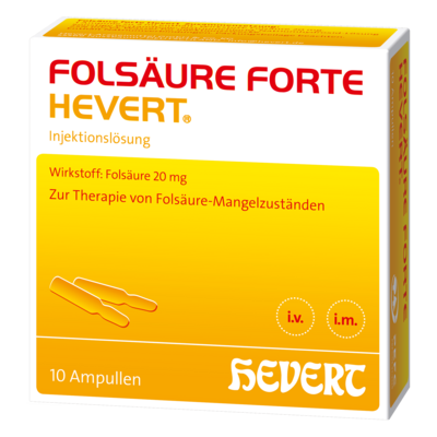 FOLSÄURE FORTE Hevert 20 mg Inj.-Lösung Amp.
