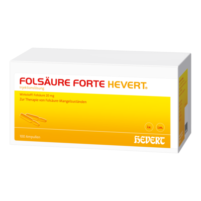 FOLSÄURE FORTE Hevert 20 mg Inj.-Lösung Amp.