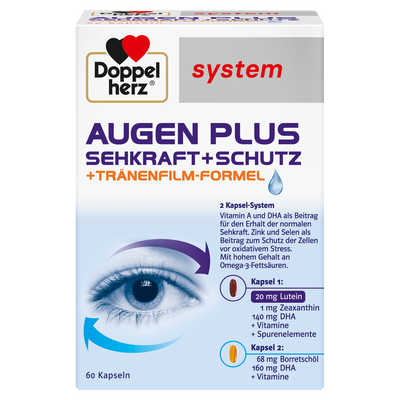DOPPELHERZ Augen plus Sehkraft+Schutz system Kaps.