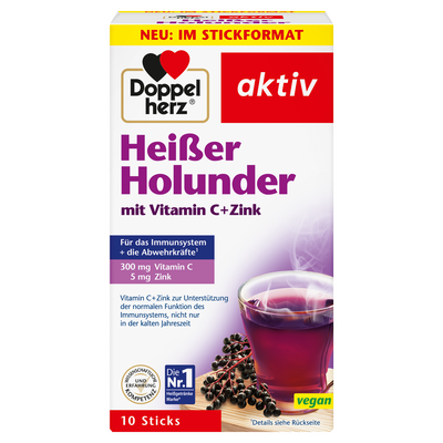 DOPPELHERZ heißer Holunder m.Vit.C+Zink Granulat