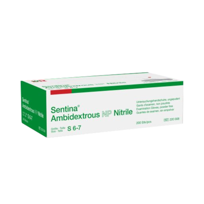 SENTINA Ambidextrous Nitrile Unt.Hands.unste.Gr.S