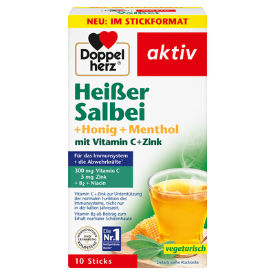 DOPPELHERZ heißer Salbei+Honig+Menthol Granulat