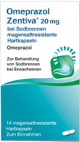 OMEPRAZOL Zentiva 20 mg bei Sodbrennen