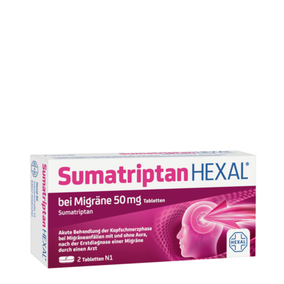 SUMATRIPTAN HEXAL bei Migräne 50 mg Tabletten