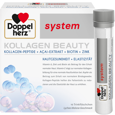 DOPPELHERZ Kollagen Beauty system Trinkfläschchen