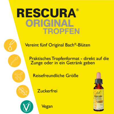 BACHBLÜTEN Original Rescura Tropfen m.Alkohol