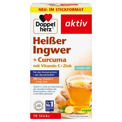 DOPPELHERZ heißer Ingwer+Curcuma Beutel