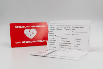NOTFALL-INFO-Kartenhülle für die Gesundheitskarte