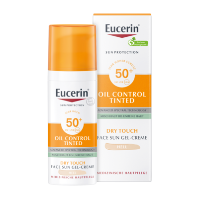 EUCERIN Sun Oil Control tinted Creme LSF 50+ hell