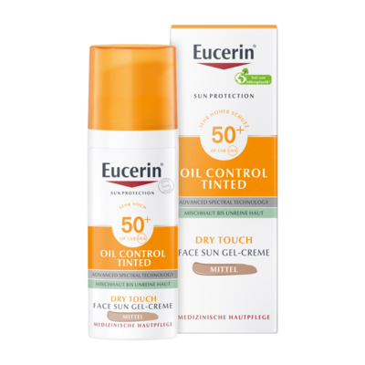 EUCERIN Sun Oil Control tinted Creme LSF 50+ mitt.