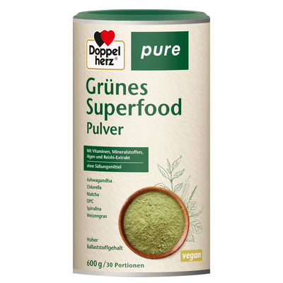 DOPPELHERZ Grünes Superfood pure Pulver