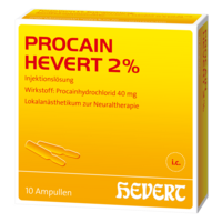 PROCAIN Hevert 2% Injektionslösung Ampullen