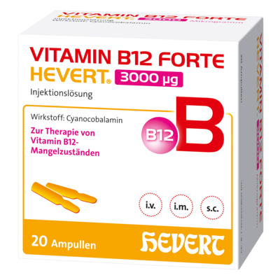VITAMIN B12 FORTE Hevert 3000 µg Inj.-Lsg.Amp.