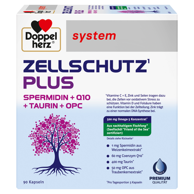 DOPPELHERZ Zellschutz Plus Spermid.+Q10+Taurin+OPC