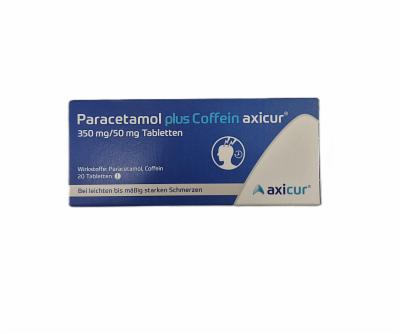 PARACETAMOL plus Coffein axicur 350 mg/50 mg Tabl.