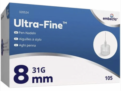 ULTRA-FINE Pen-Nadeln 8 mm