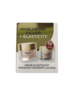 EUCERIN Anti-Age Hyaluron-Filler+Elast.Rose LSF 30 AKTUELL ALS WEIHNACHTSSET NUR SOLANGE DER VORRAT REICHT + 20ml Hyaluron-Filler + Elasticity Nachtpflege GRATIS